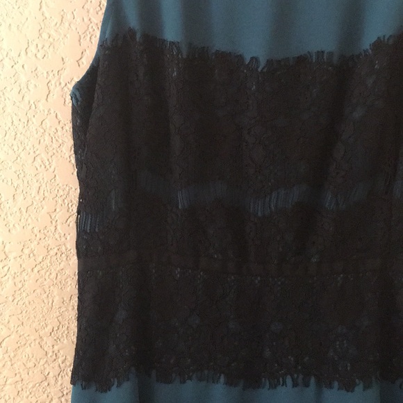 5/$25 | LOFT Aqua and Black Lace Dress - Picture 2 of 7